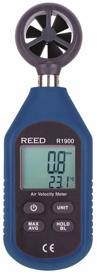 REED R1900 Air Velocity Meter, Compact Series