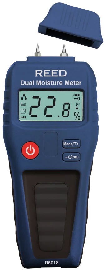 REED R6018 Dual Moisture Meter, Pin/Pinless