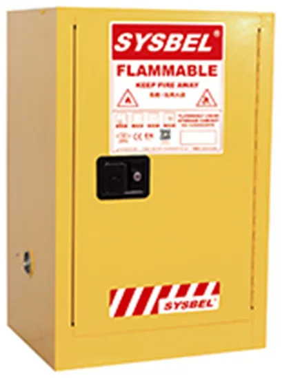 SYSBEL Flammable Liquid Safety Storage Cabinet, Self-Closing Single Door [12 Gal/45 L]