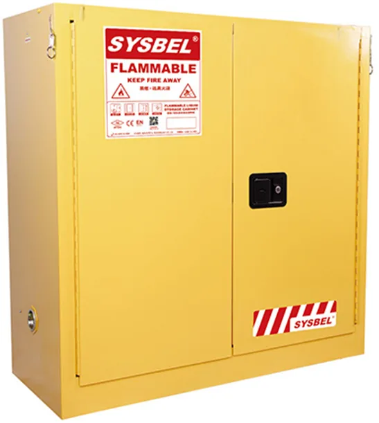 SYSBEL Flammable Liquid Safety Storage Cabinet, Self-Closing Double Door [30 Gal/114 L]